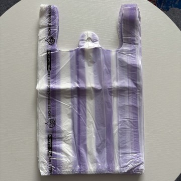 Factory Supply Side Printed Vest Bag for shopping PE Plastic Bags